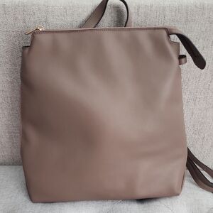 Elegant Brown Leather Backpack